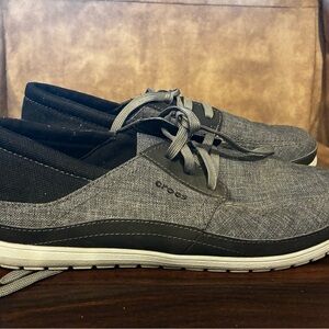 CROCS Men's Black and Gray Sneakers